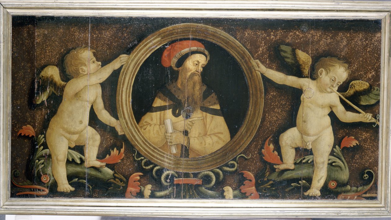 Retrato masculino con putti de Matteo di Giuliano di Lorenzo Balducci