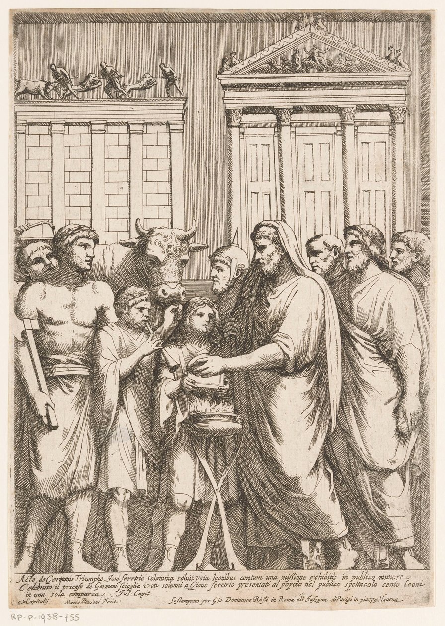 Marco Aurelio como sumo sacerdote Bajorrelieves en el Arco de Constantino (título de la serie) de Matteo Piccioni