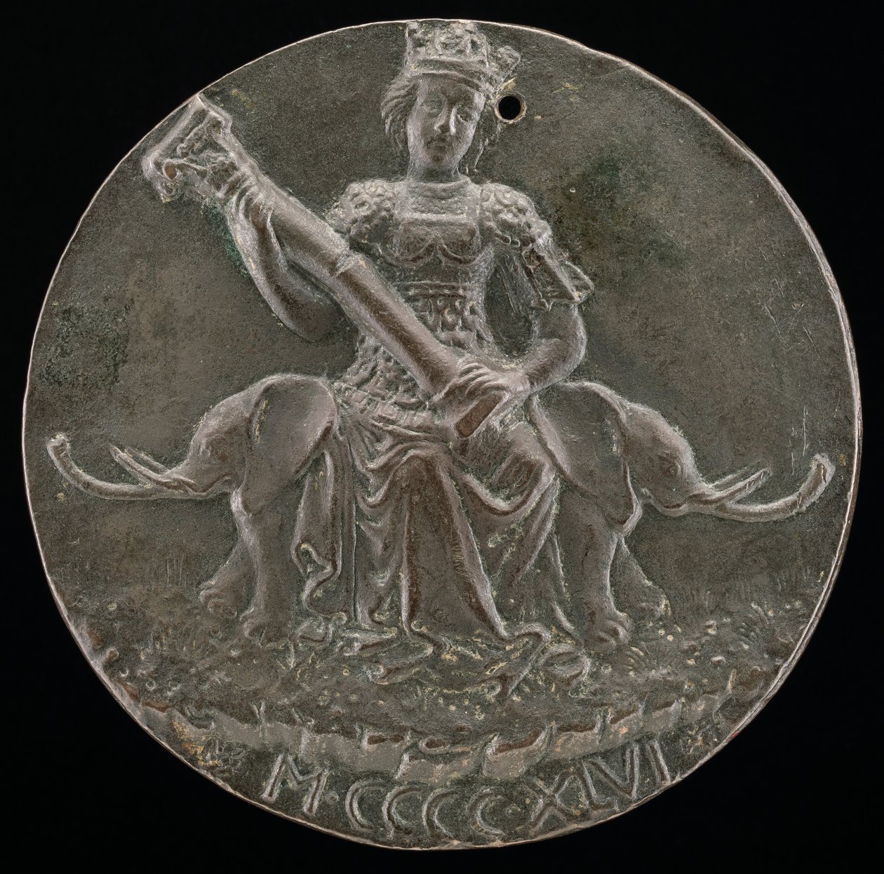 Fortaleza sosteniendo una columna rota [reverso], 1446 de Matteo di Andrea de Pasti