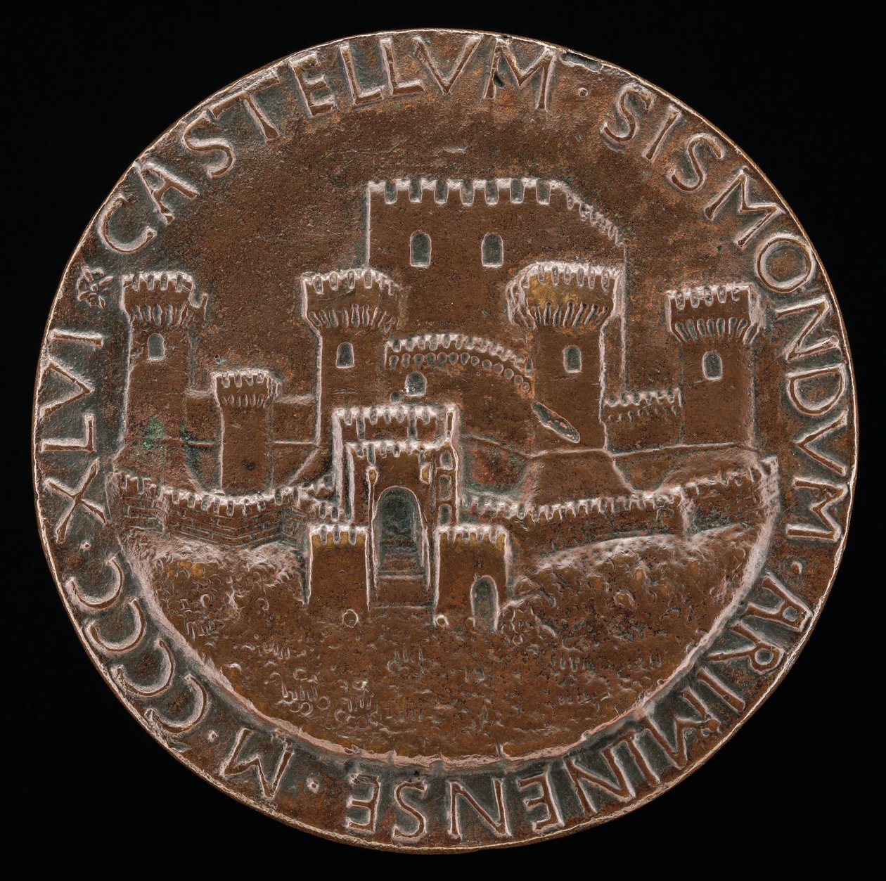 El Castillo de Rímini [reverso], 1446 de Matteo di Andrea de Pasti