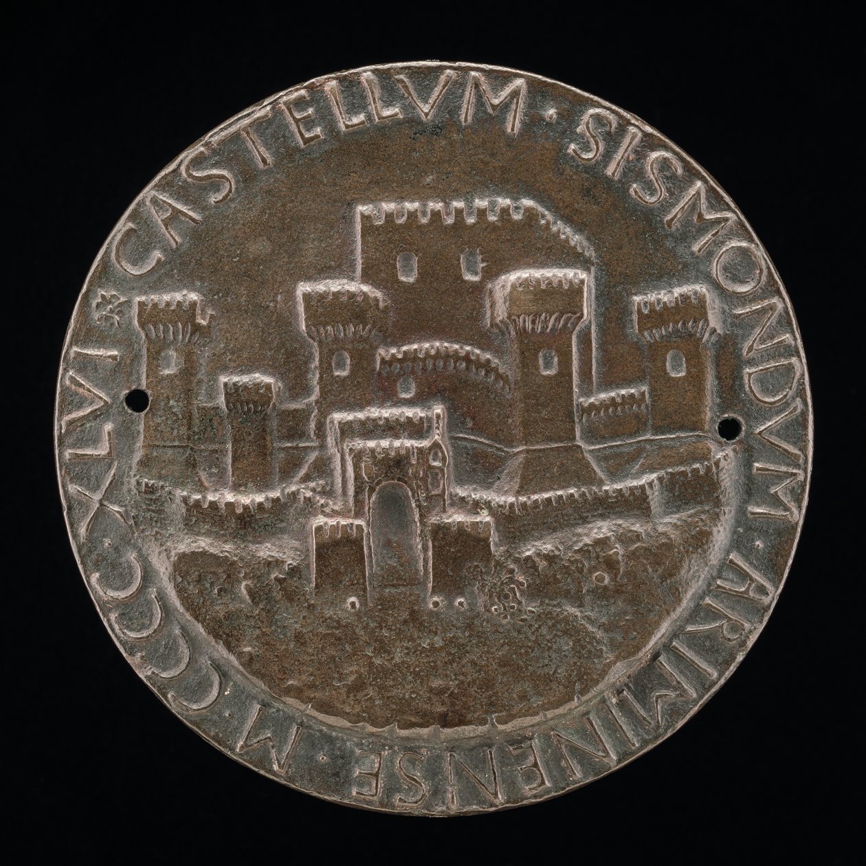 El castillo de Rímini [reverso], 1446 de Matteo di Andrea de Pasti