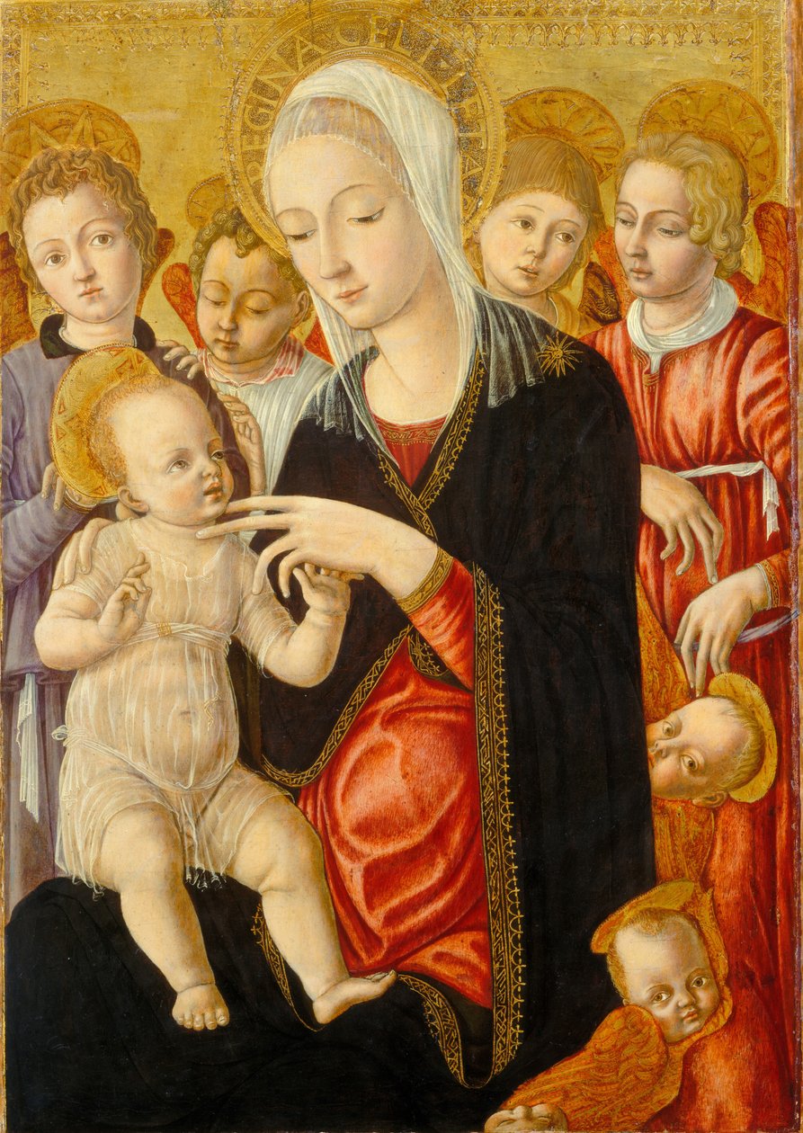 Madonna y Niño con Ángeles y Querubines de Matteo di Giovanni