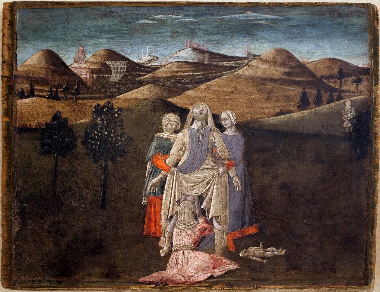 Leyenda de Rómulo y Remo: el nacimiento de Rhea Silvia de Matteo di Giovanni di Bartolo