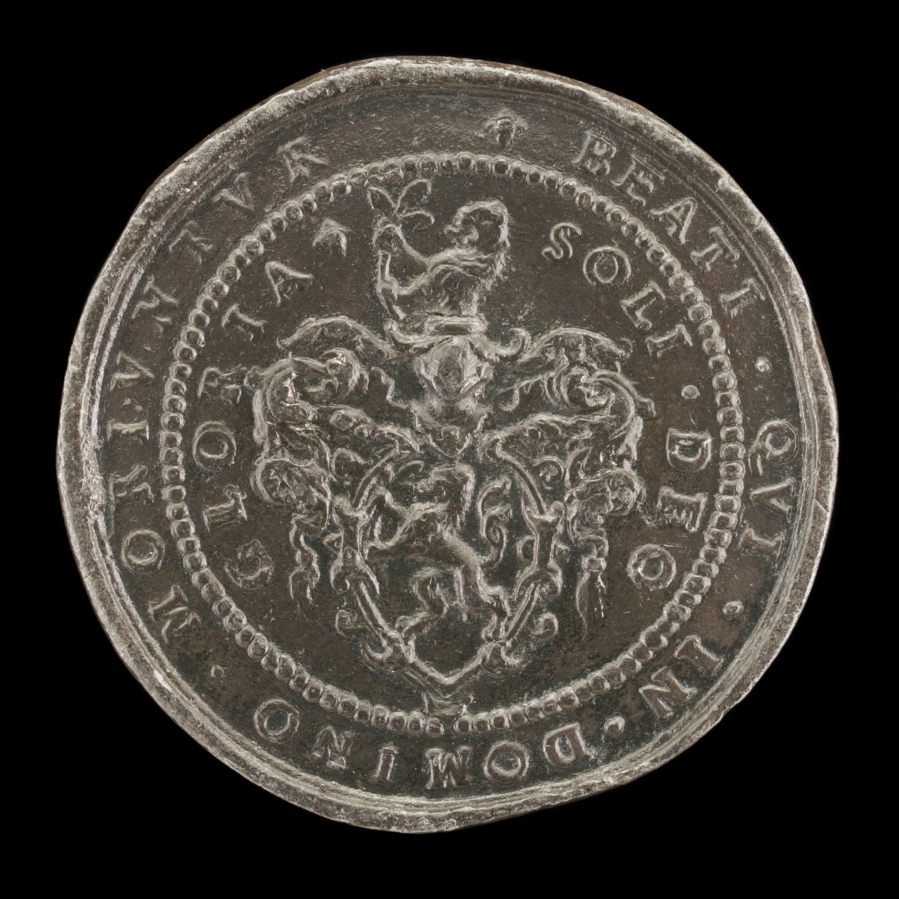 Armas e inscripción [reverso], 1592 de Matthäus Carl