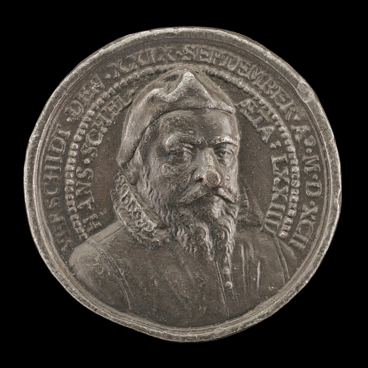 Hans Schel, 1518-1592, Patricio de Núremberg [anverso], 1592 de Matthäus Carl