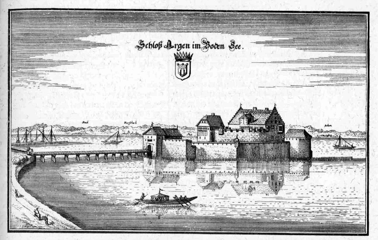 Argen - extracto de Topographia Sueviae (Schwaben) de Matthaus Merian