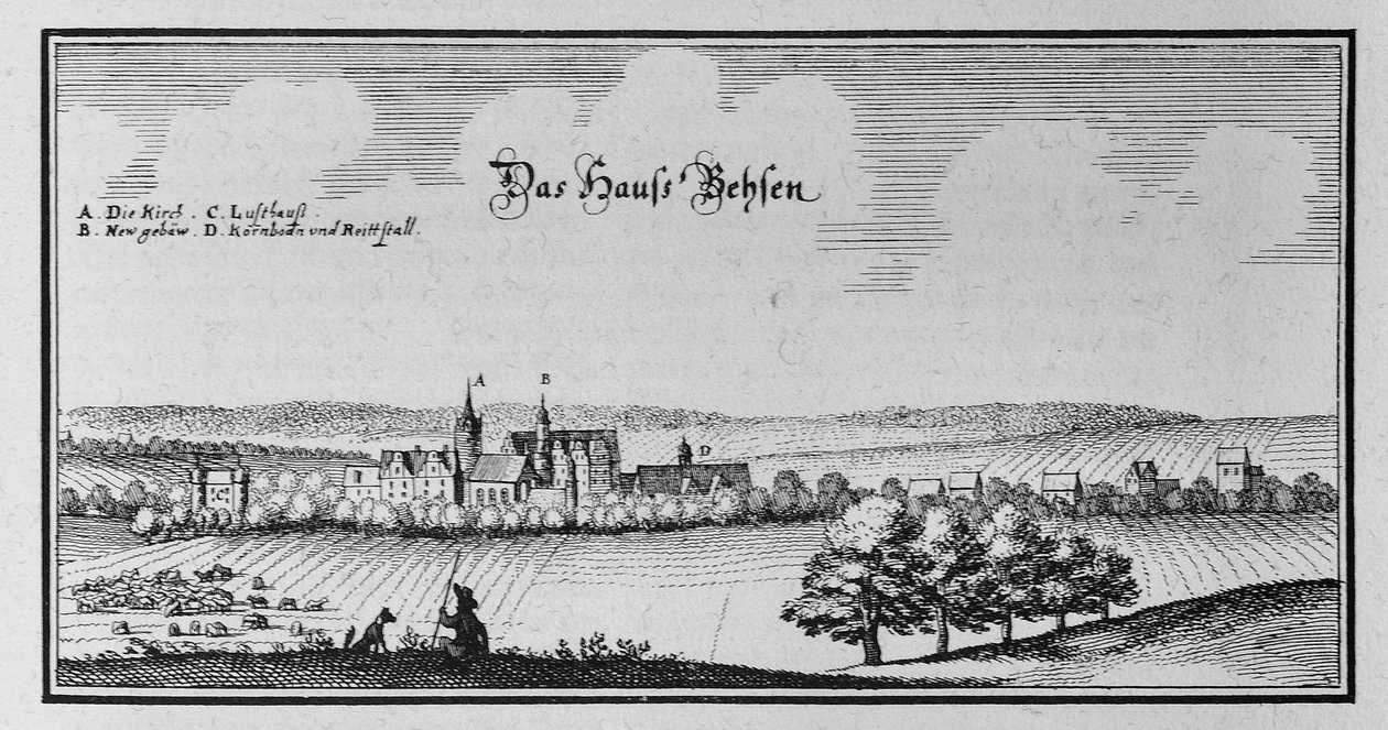 Beesen (unificación en 1820 con Laublingen en Beesenlaublingen, hoy parte de la ciudad de Könnern, Sajonia-Anhalt, Alemania) de Matthaus Merian
