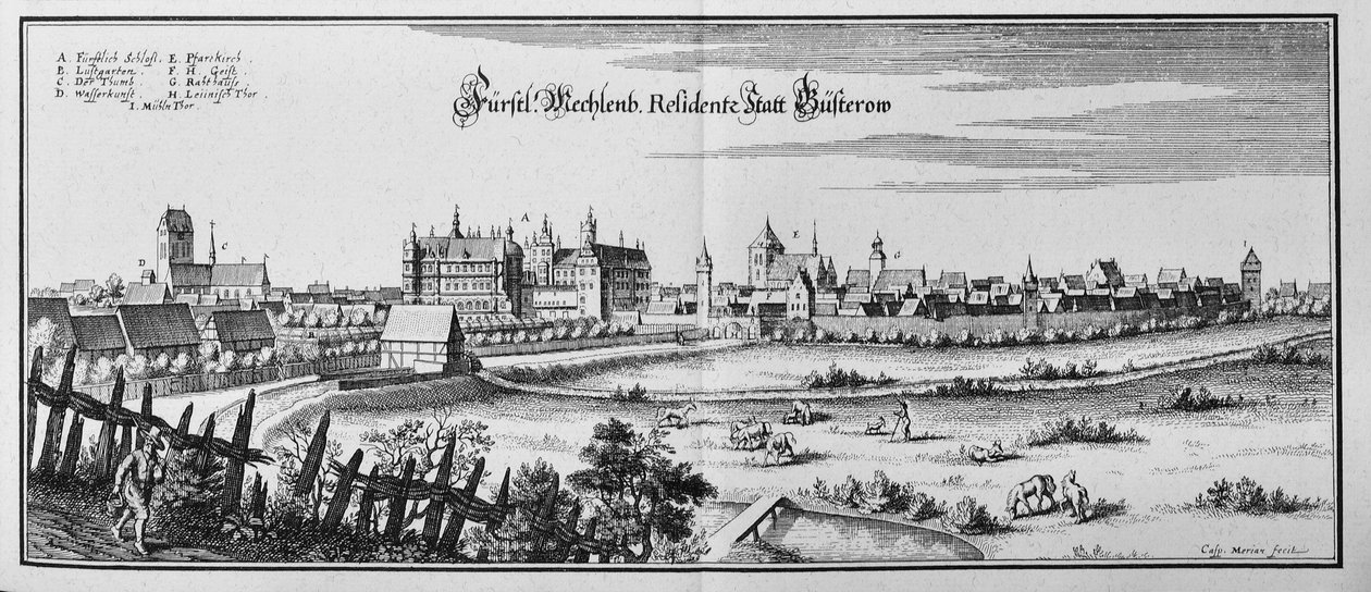 Büsterow de Matthaus Merian