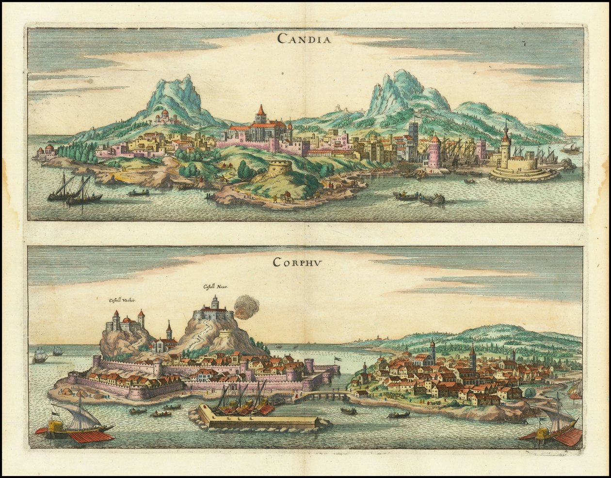 Candia, Corfú de Matthaus Merian