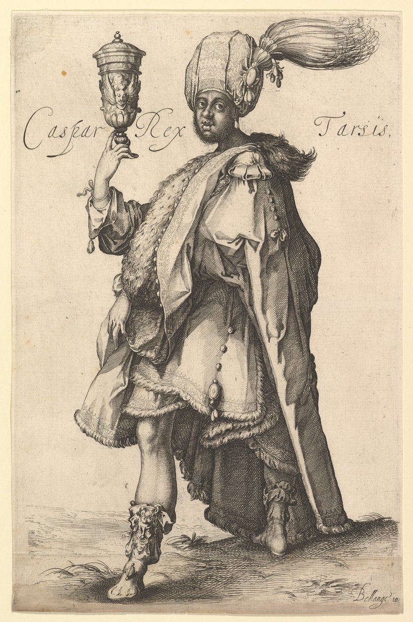 Caspar, de la serie Tres Magos por Jacques Bellange de Matthaus Merian