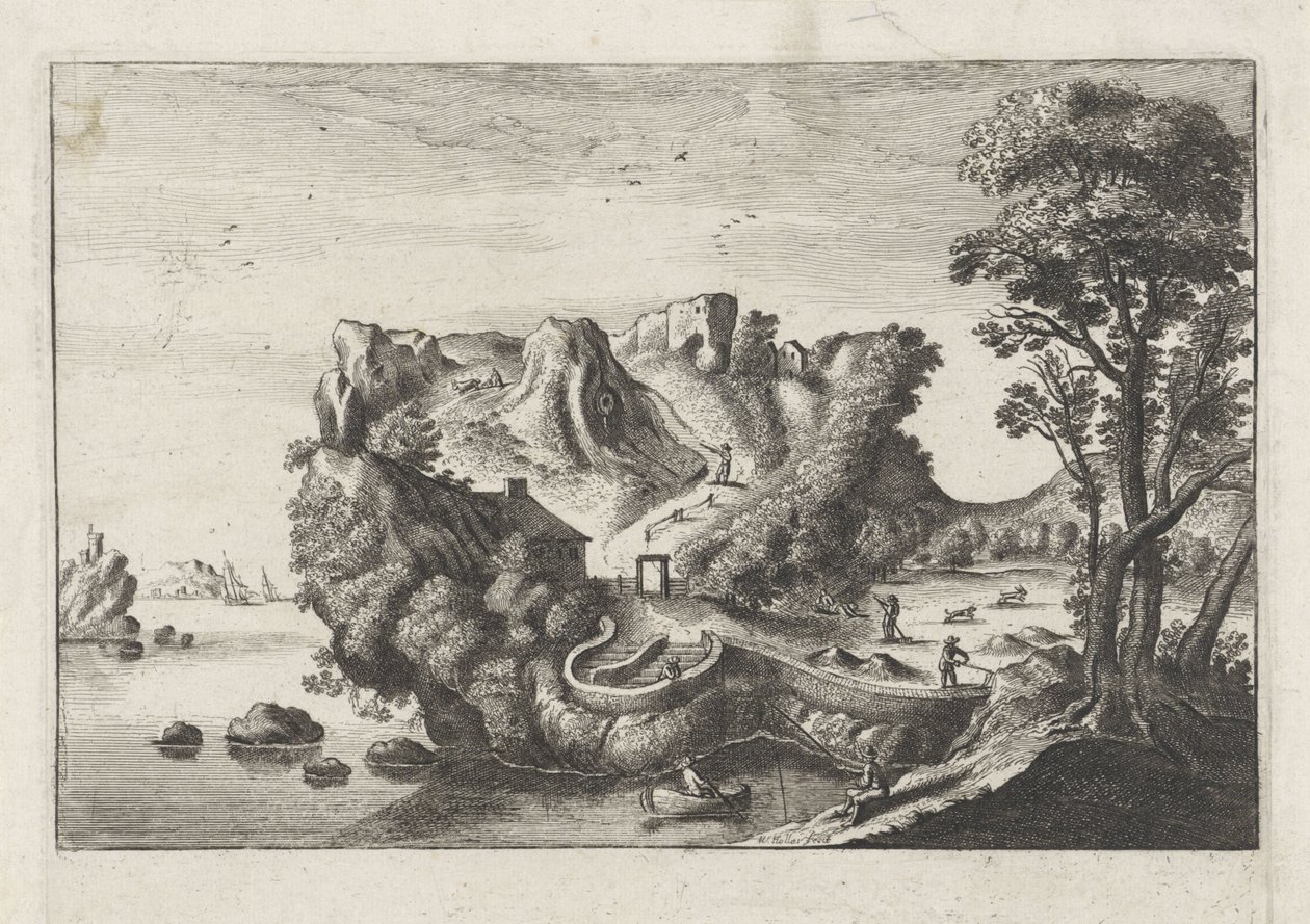 Paisaje antropomórfico en forma de cabeza de hombre de Matthaus the Elder (after) Merian