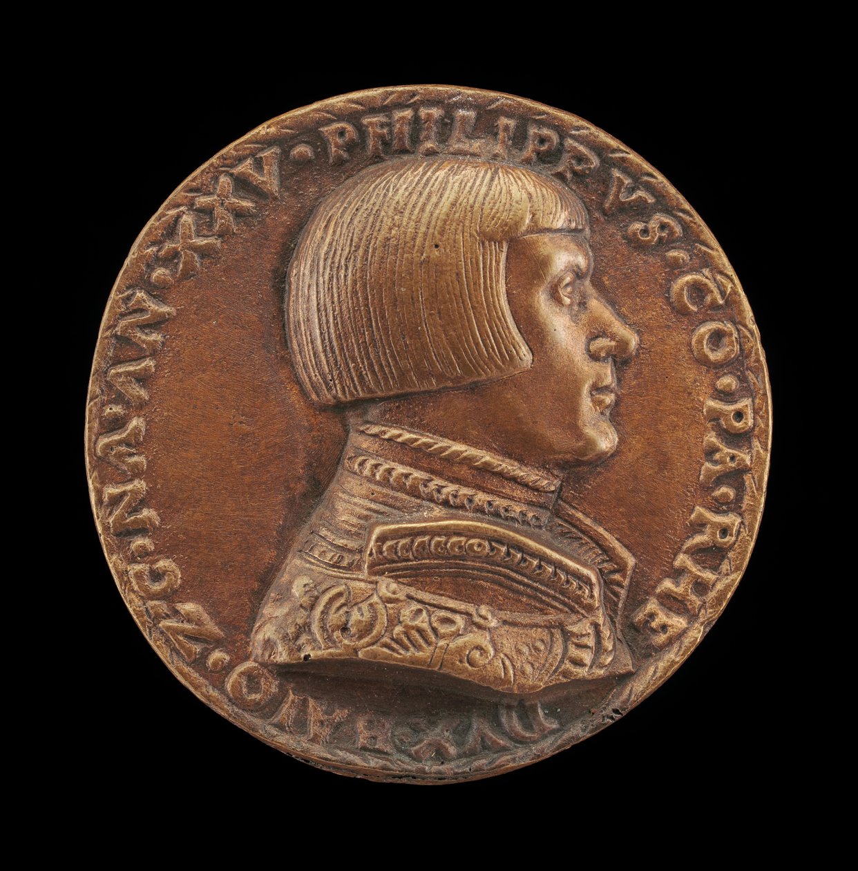 Philipp von Pfalz-Neuburg, Conde Palatino, 1503-1548 [anverso], 1528 de Matthes Gebel