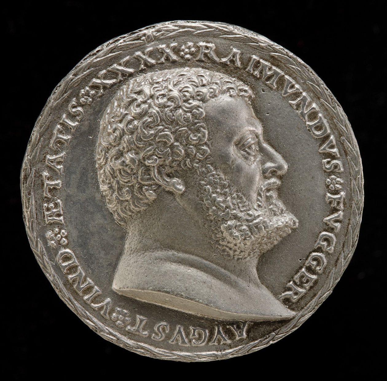 Raymund Fugger, 1489-1535, Erudito y Mecenas de las Artes [anverso] de Matthes Gebel