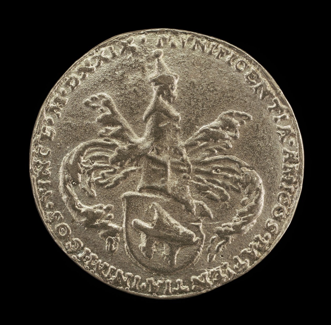 Escudo de armas, cresta y lambrequín [reverso], 1529 de Matthes Gebel