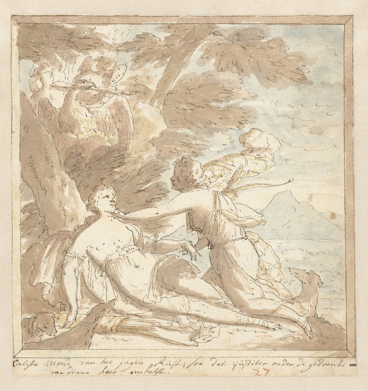 Júpiter y Calisto de Mattheus Terwesten