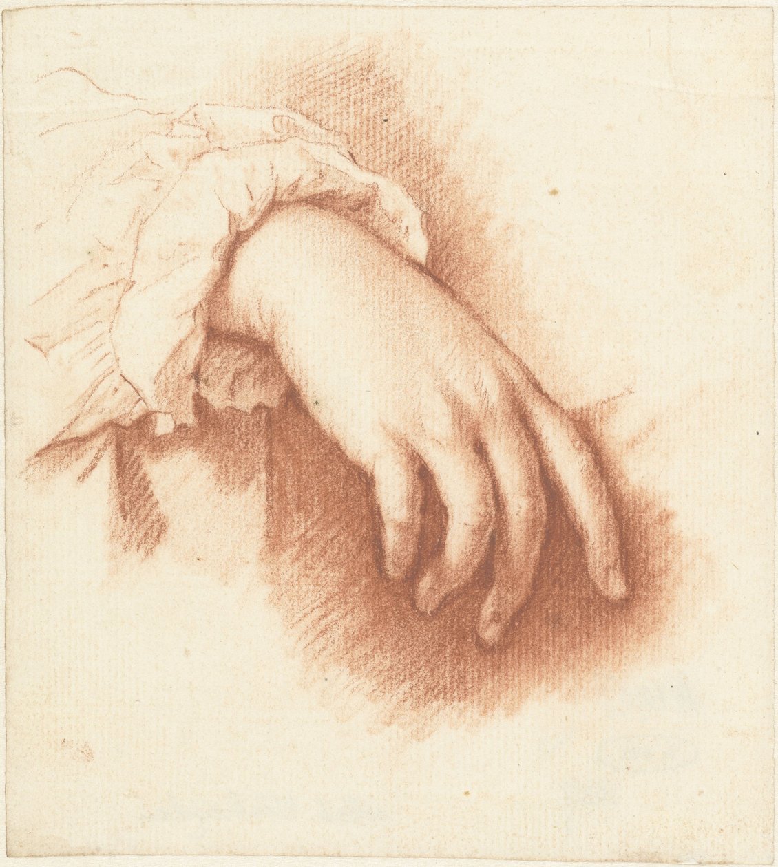 Estudio de una mano derecha de Mattheus Verheyden
