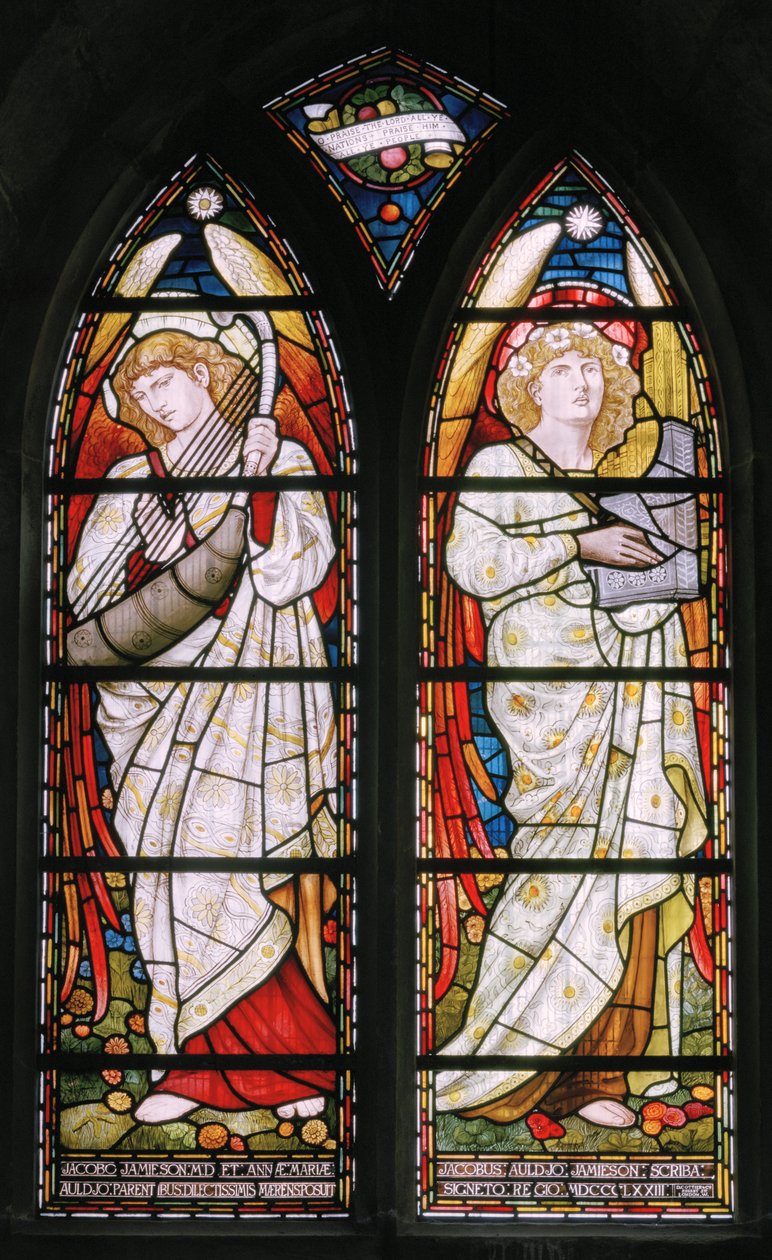 Aberdeen, Catedral de St Machar, Cottier & Co, Músicos Ángeles de Matthew Maris