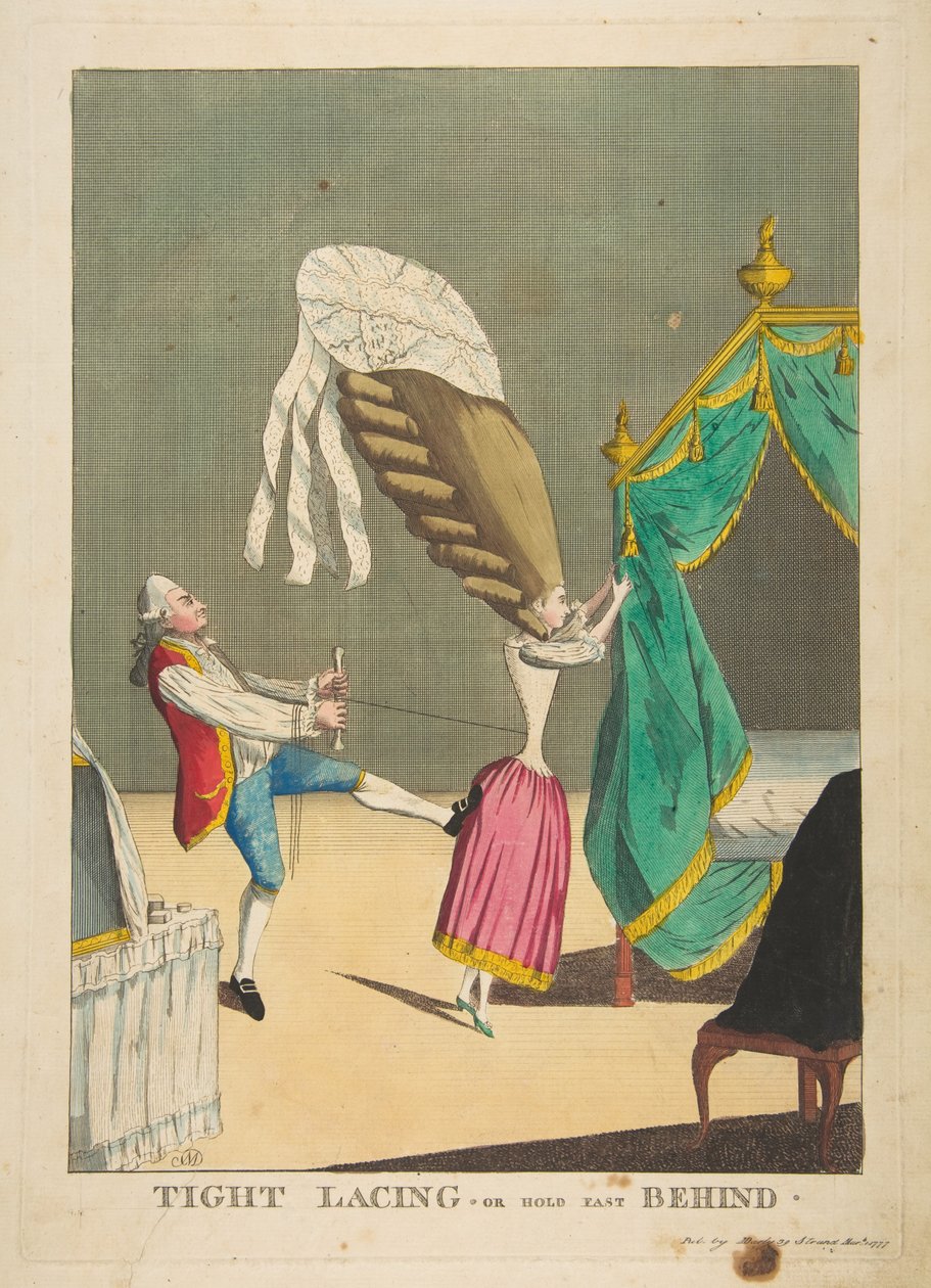 Apretar el corsé o sujetar fuerte por detrás, 1 de marzo de 1777 de Matthew Darly