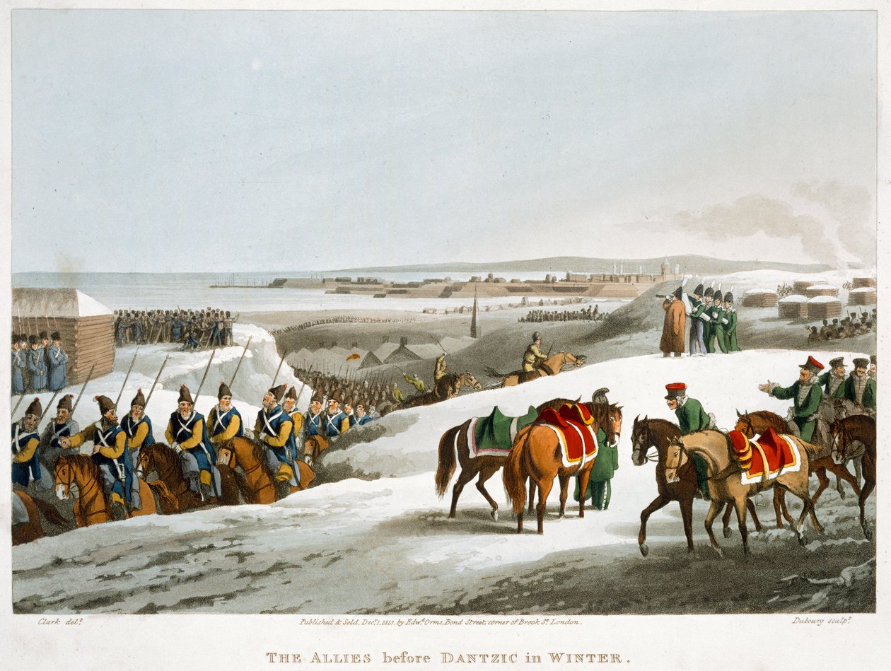 Los aliados ante Dantzic en invierno, 1818 de Matthew Dubourg