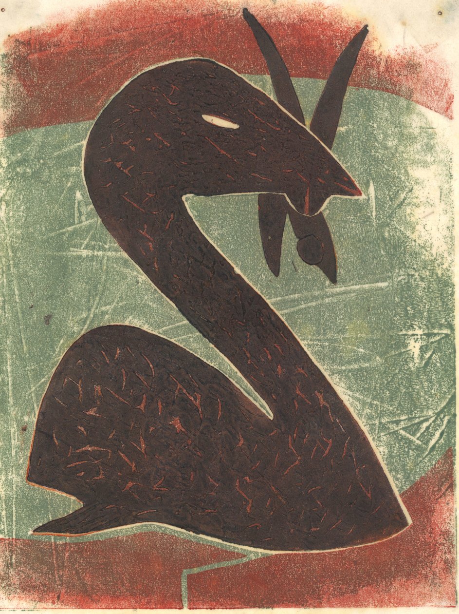 Cisne, 2013 (linograbado) de Matthew Hilton