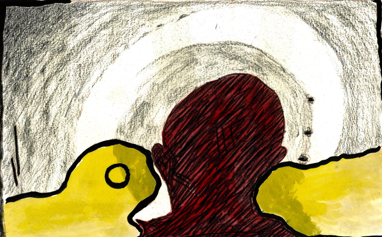 Whisper, 2021 (acuarela, pastel) de Matthew Hilton