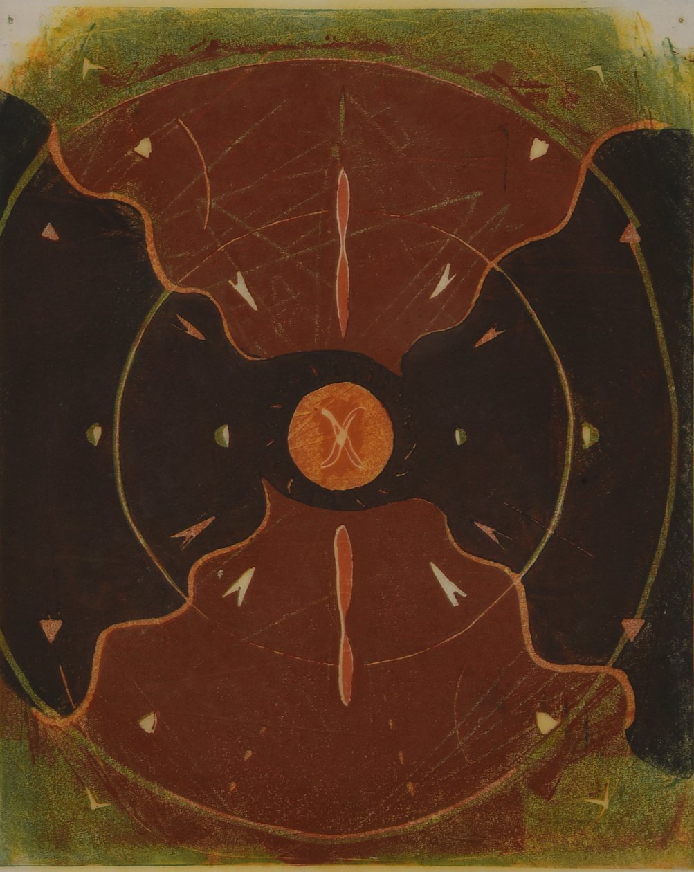mandala 1, 2013 (linograbado) de Matthew Hilton