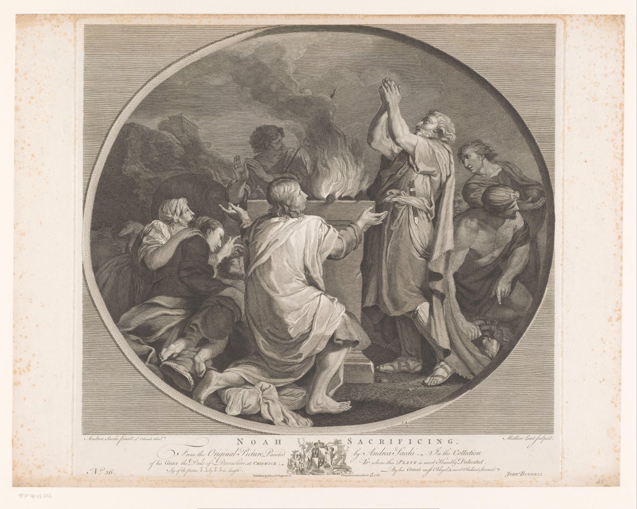 Sacrificio de Noé Noah sacrificando (título sobre el objeto) Pinturas principales de Inglaterra (título de la serie) Las pinturas más importantes de Inglaterra (título de la serie) de Matthew Liart