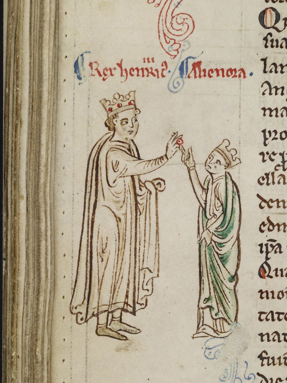 Matrimonio de Enrique III y Leonor de Provenza De la Historia Anglorum, Chronica majora de Matthew Paris