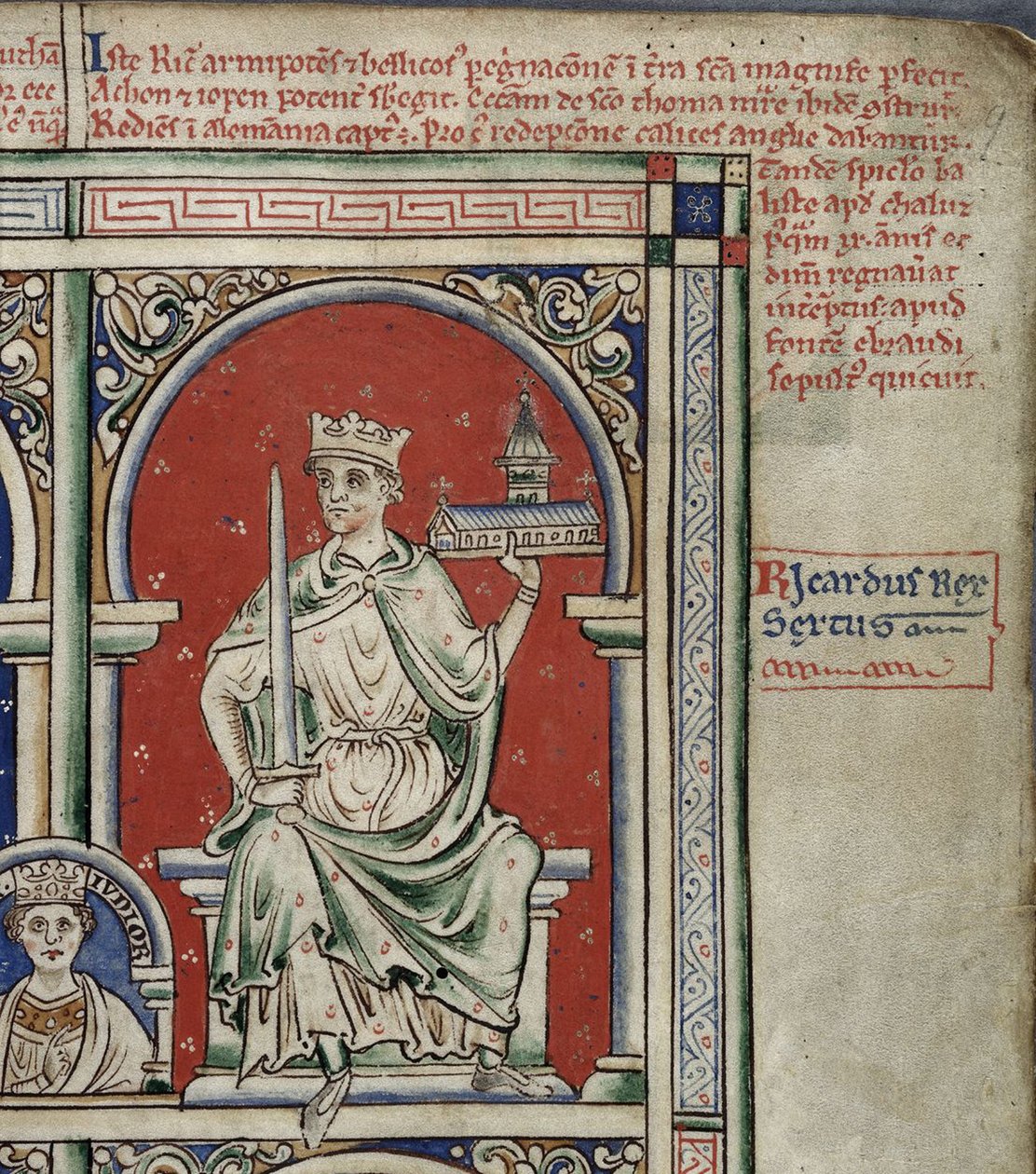 Ricardo I Corazón de León de la Historia Anglorum, Chronica majora de Matthew Paris