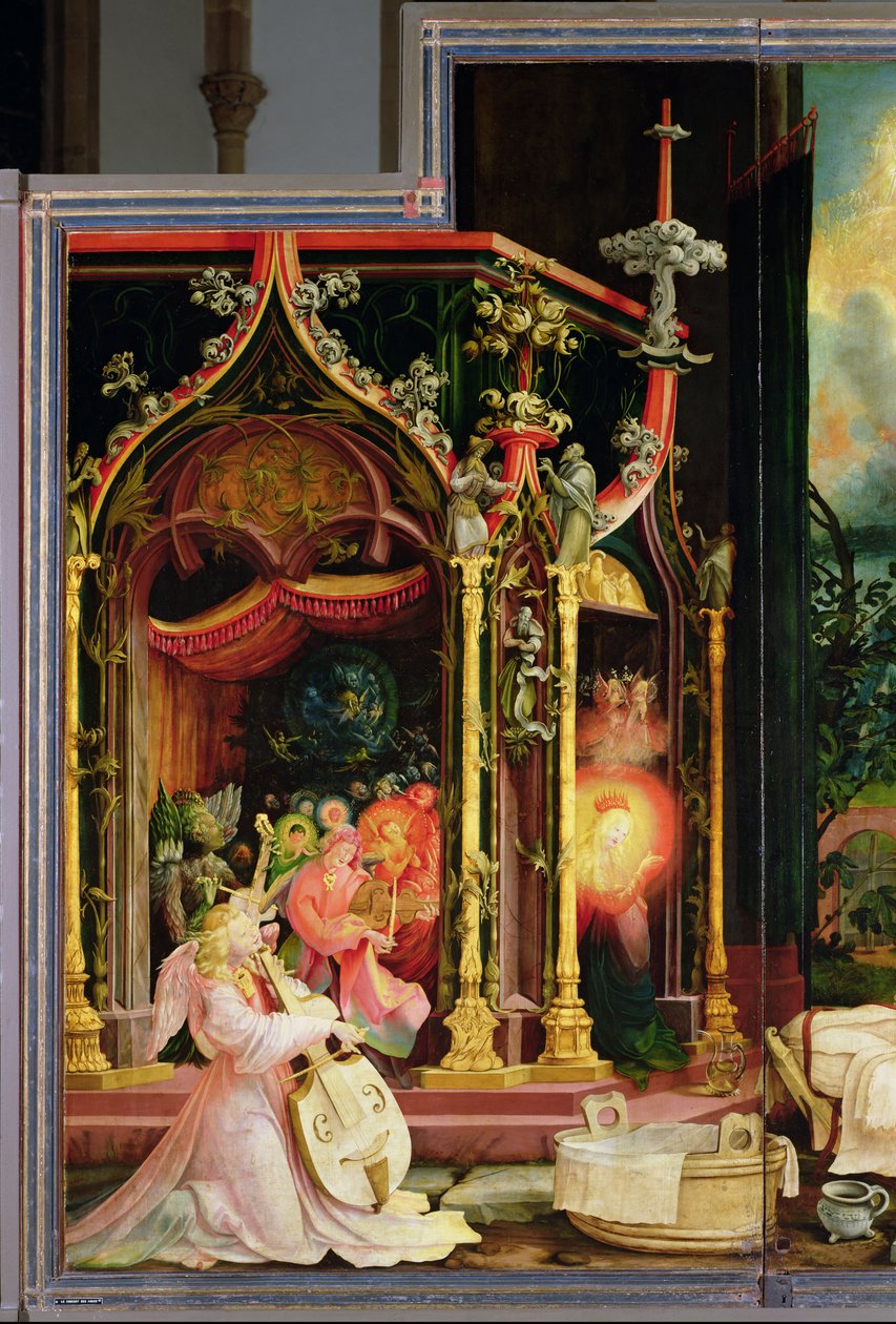 Concierto de Ángeles del Retablo de Isenheim, c.1512-16 de Matthias Grünewald