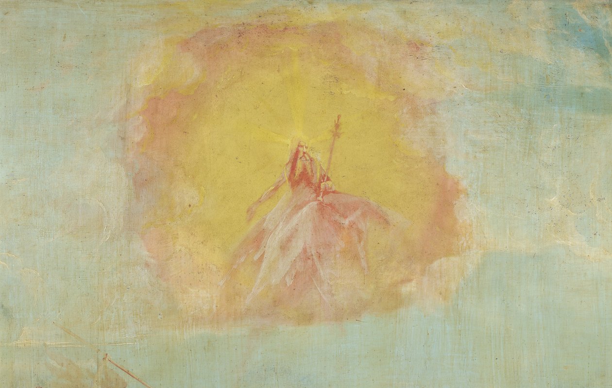 Dios Padre, (detalle) de La Tentación de San Antonio del Retablo de Isenheim, c.1512-16 de Matthias Grünewald