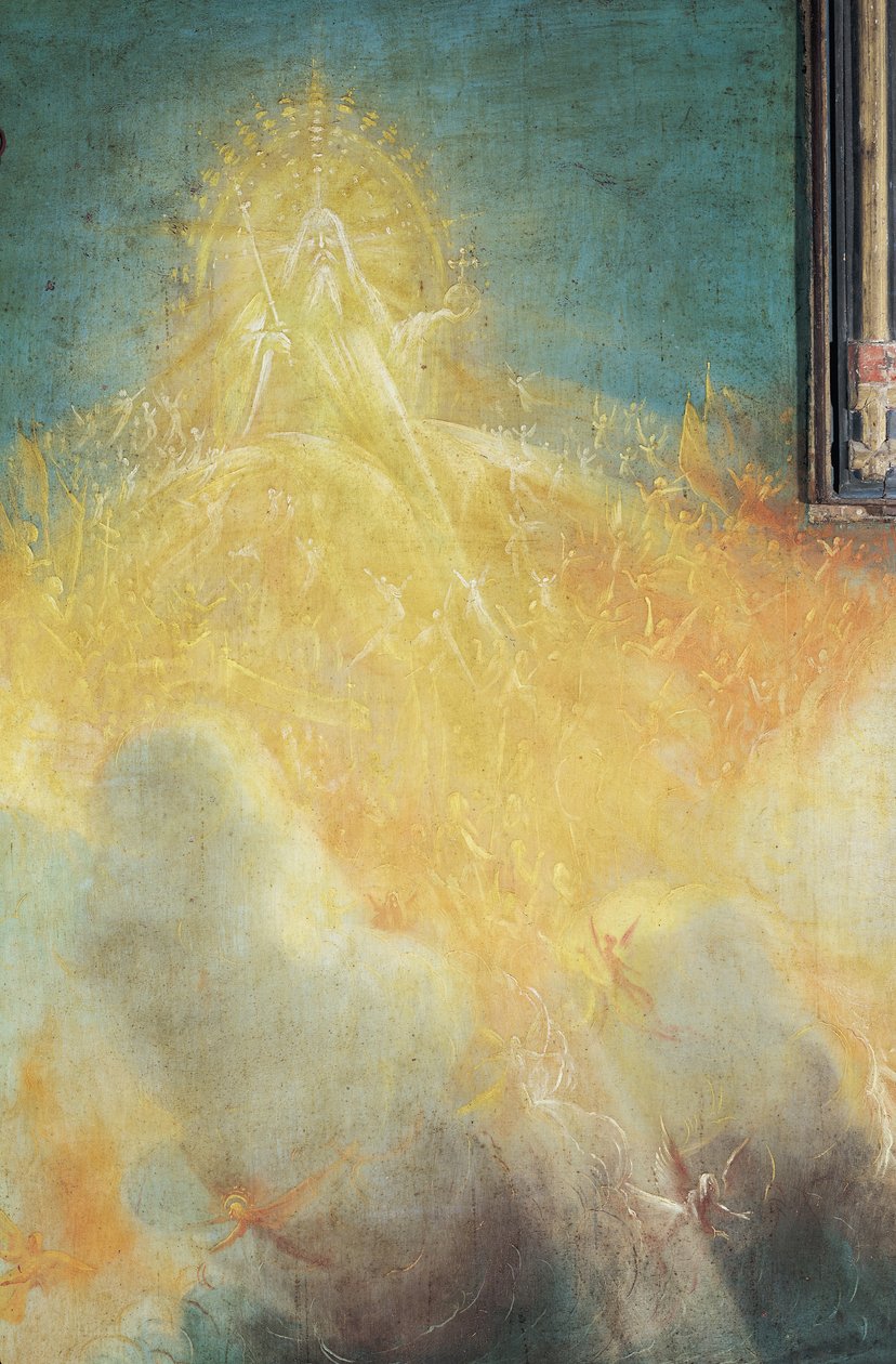 Dios el Padre del Retablo de Isenheim, (detalle) de La Virgen y el Niño con Ángeles, c.1512-16 de Matthias Grünewald