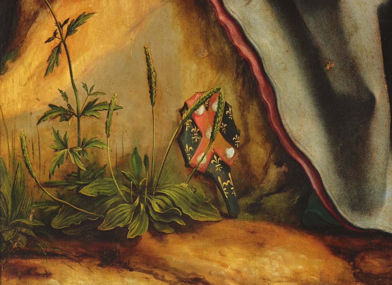 Retablo de Isenheim (detalle del escudo de Guido Gersi) de Matthias Grünewald