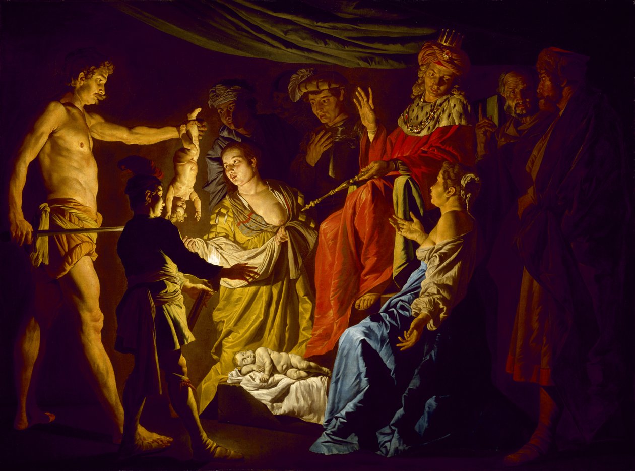 El juicio de Salomón de Matthias Stomer