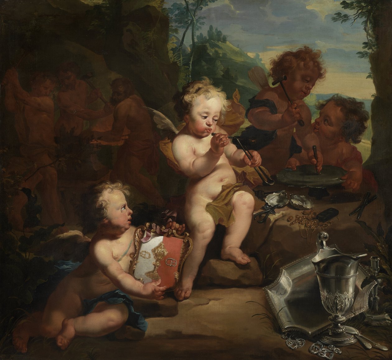 Alegoría del oficio de platero de Matthias de Visch  