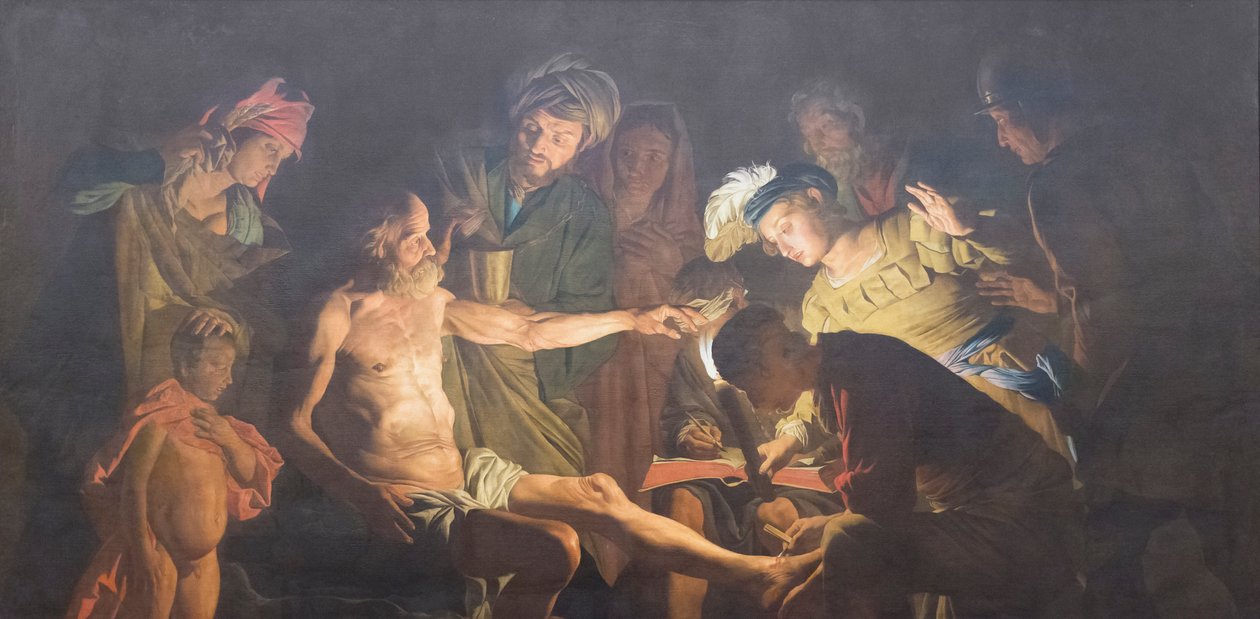 La muerte de Séneca de Matthias (c.1600 p.1650) Stomer