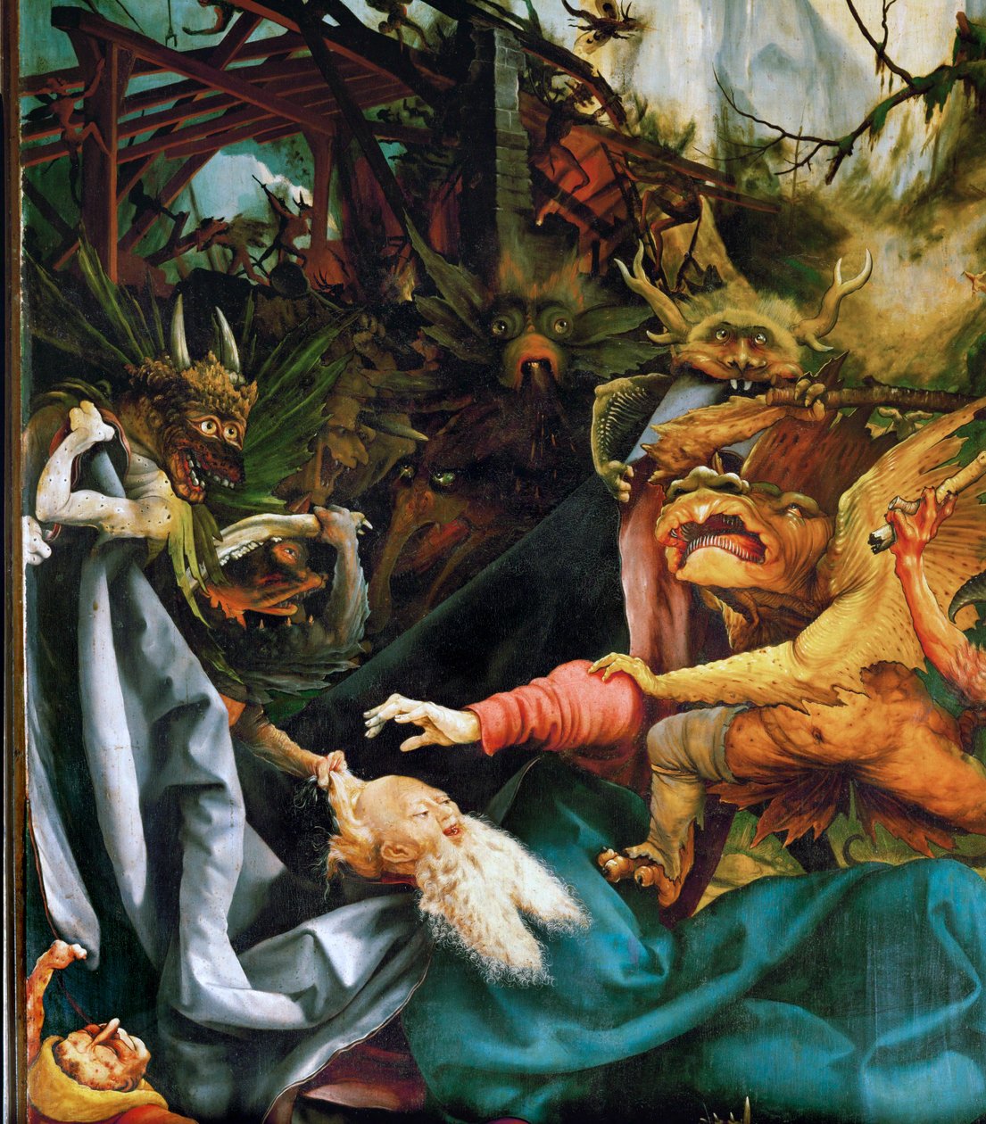 San Antonio (pintura sobre madera de tilo) de Matthias Gruenewald