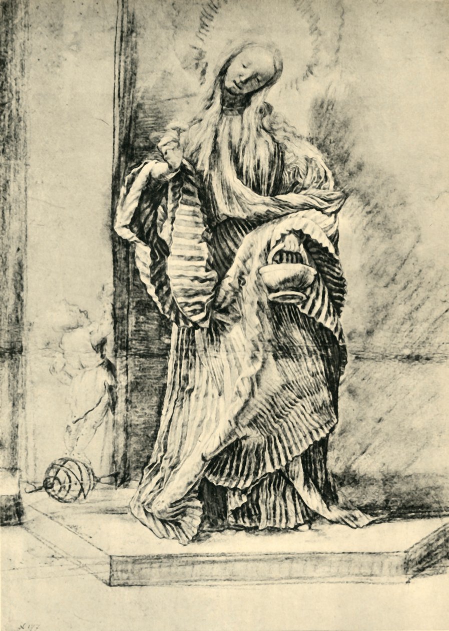 Santa Dorotea con cesta de flores de Matthias Gruenewald