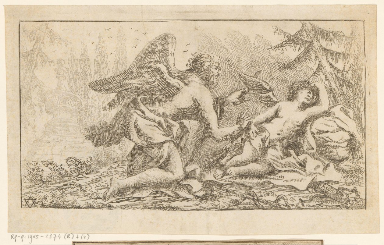 El Padre Tiempo corta las alas de Amor de Matthias Oesterreich