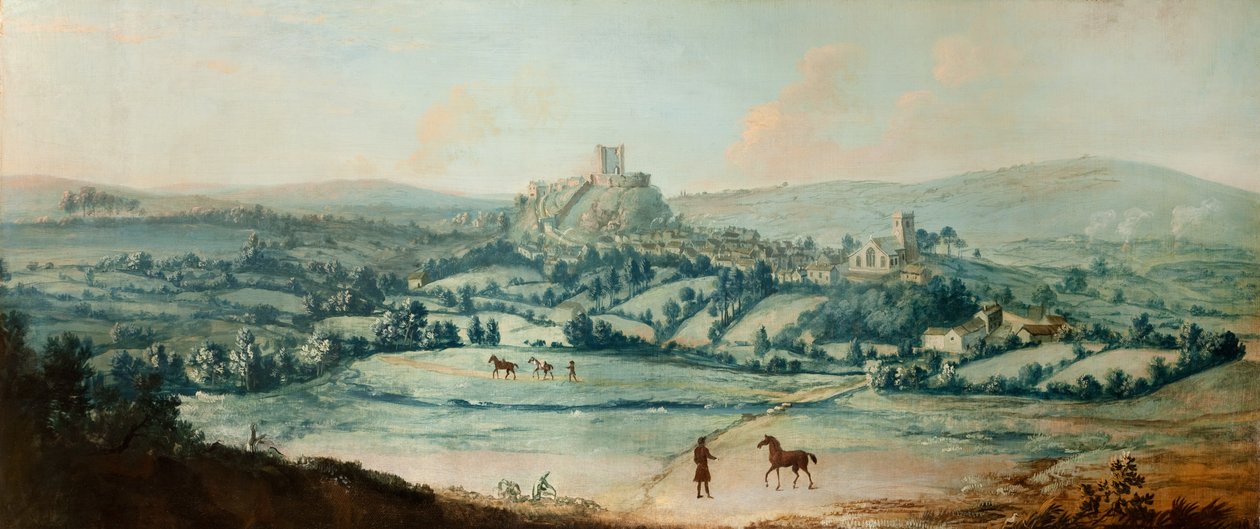 Vista distante de Clitheroe, c.1730 de Matthias Read