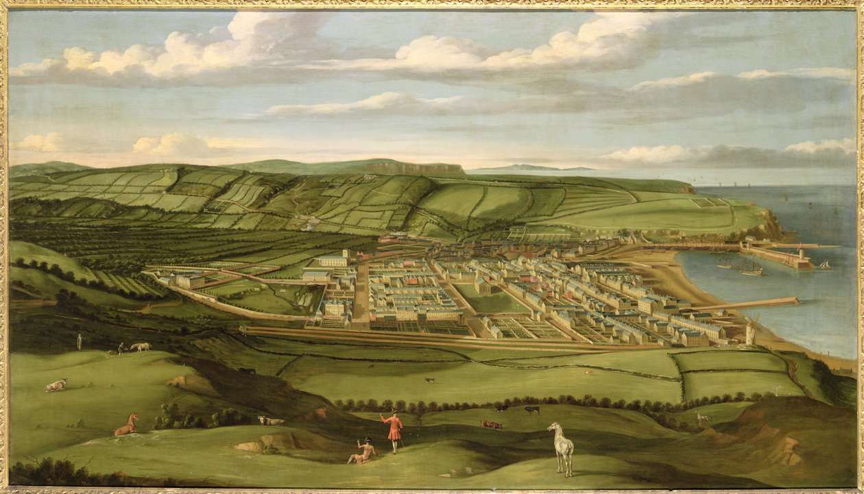 Whitehaven, Cumbria, mostrando Flatt Hall, c.1730-35 de Matthias Read