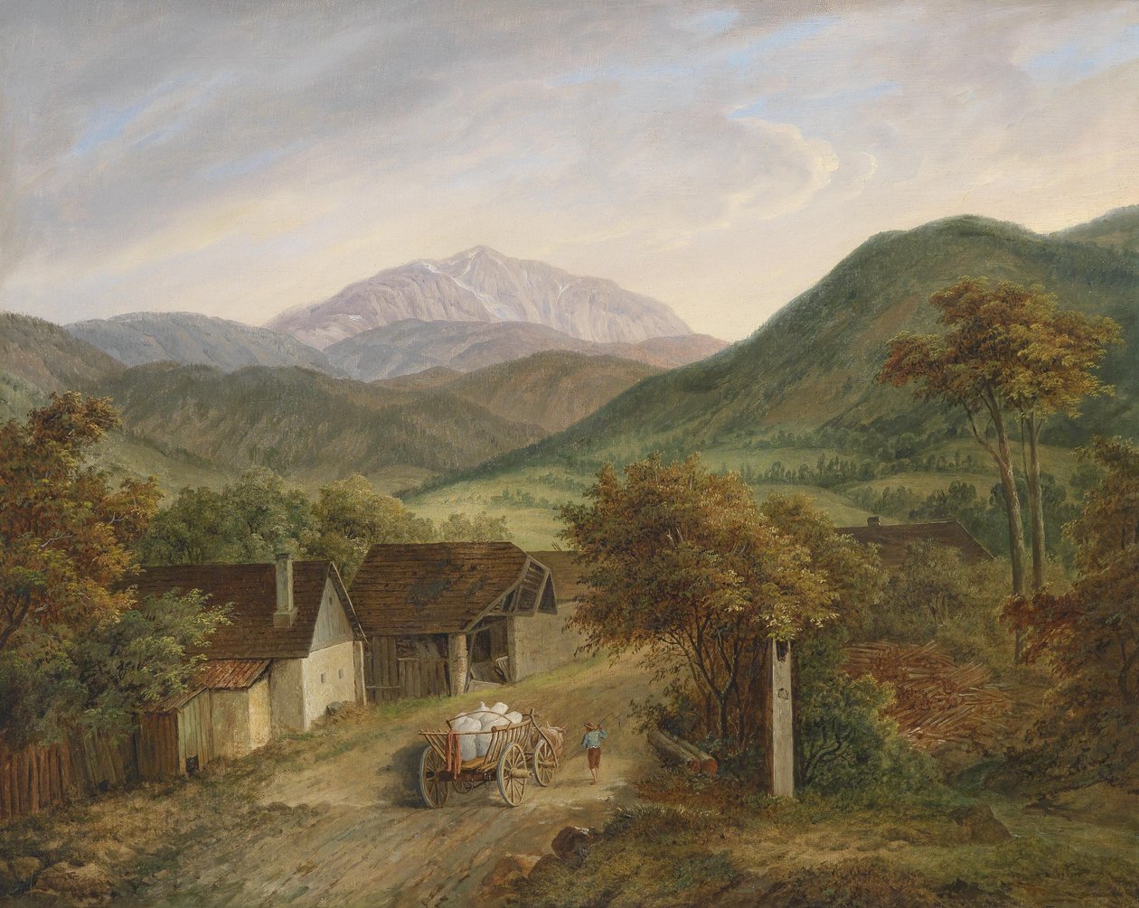 Matthias Rudolf Toma Vista del Schneeberg 1860 de Matthias Rudolf Toma