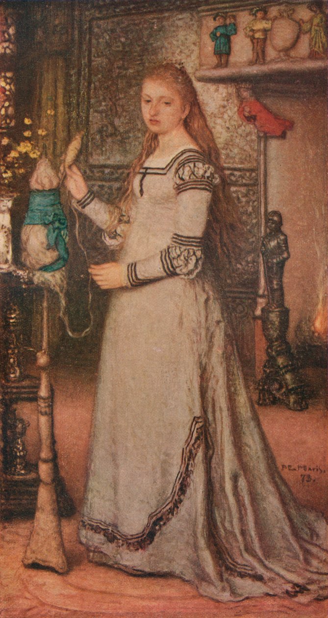 Niña con una rueca, c1873 de Matthijs Maris