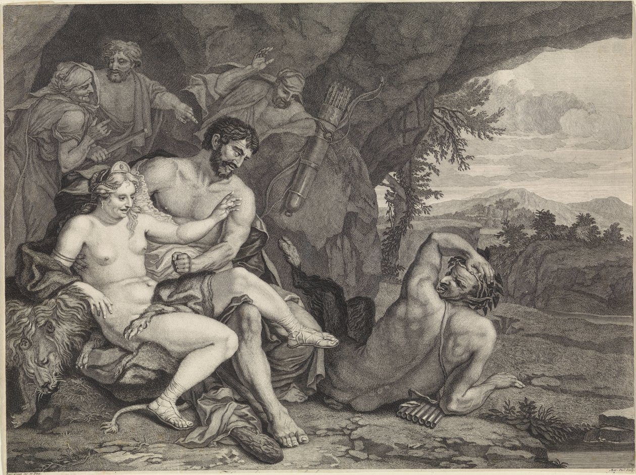 Paisaje con Hércules y Omphale de Matthijs Pool