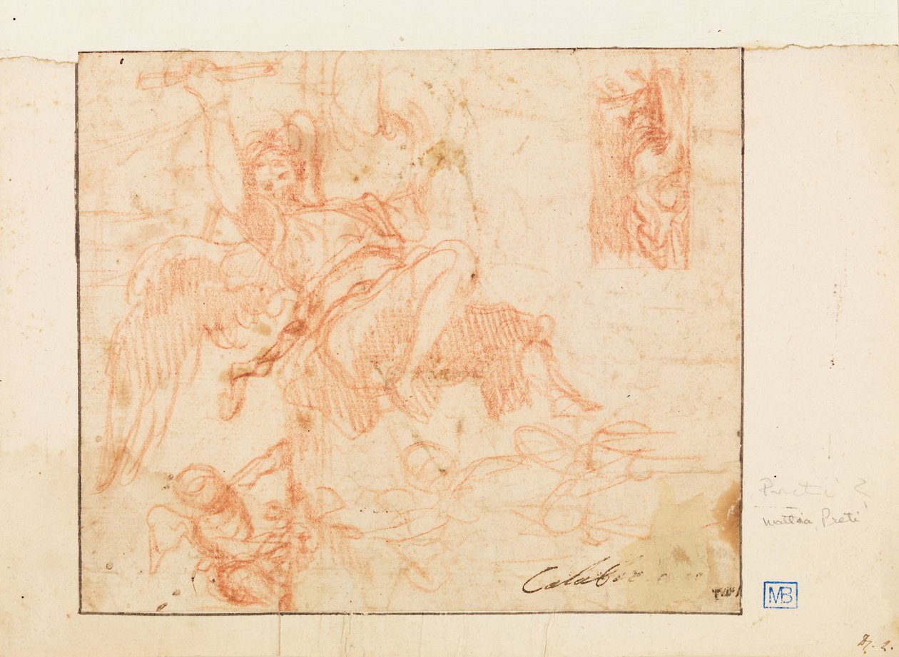 Ángel volador y otras figuras de Mattia Preti