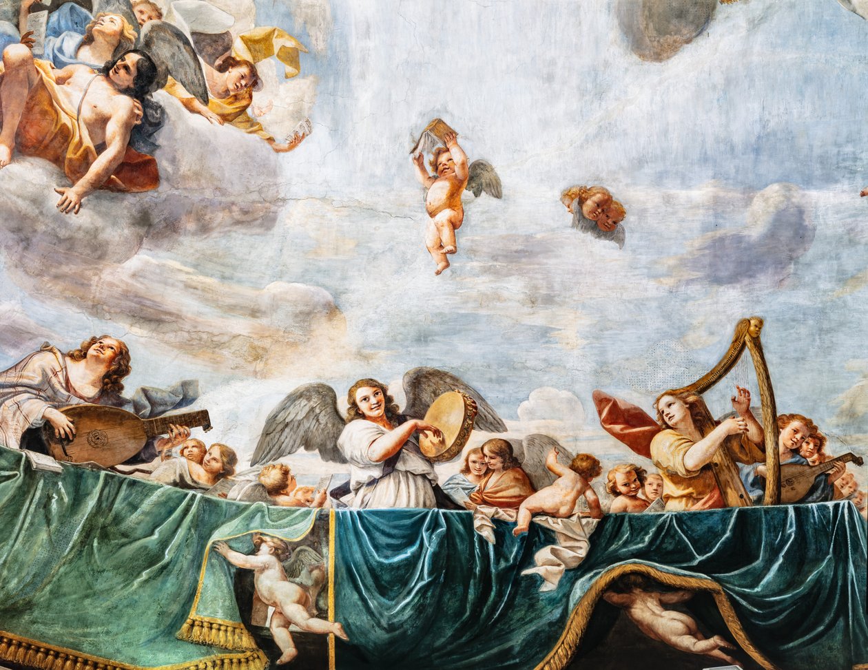Conciertos de los Ángeles, detalle de Mattia (1613 99) Preti