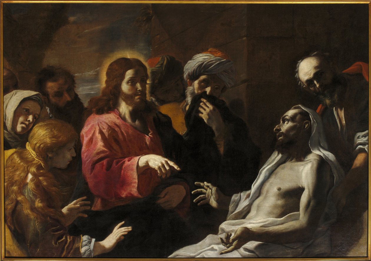 Resurrección de Lázaro, Segunda mitad del siglo XVII (óleo sobre lienzo) de Mattia (1613 99) Preti