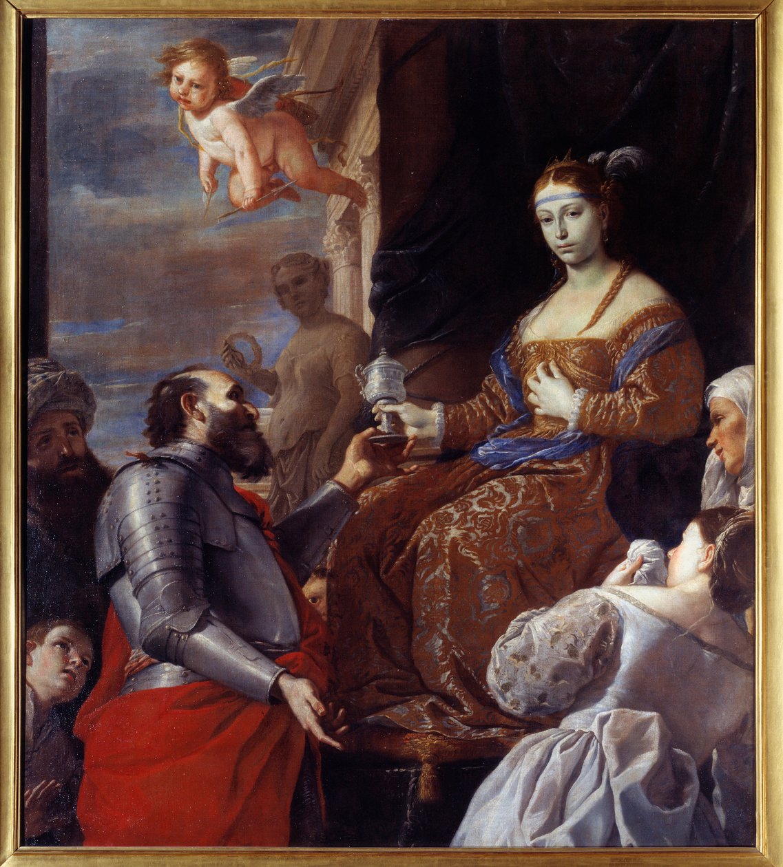 Sofonisba (235-203 a.C.) tomando el veneno. Masinisa envenenó a su esposa Sofonisba, Reina de Numidia, en lugar de entregarla a Roma. de Mattia Preti