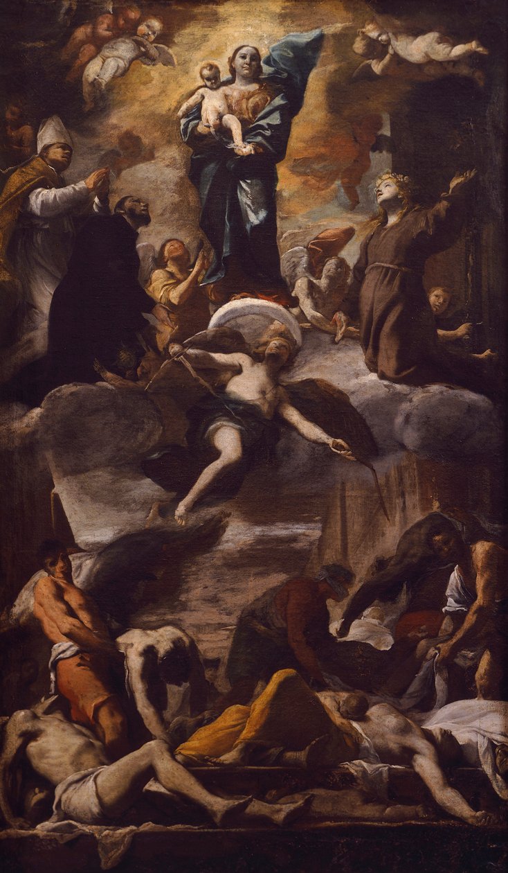 La plaga de Nápoles, c. 1660 de Mattia Preti