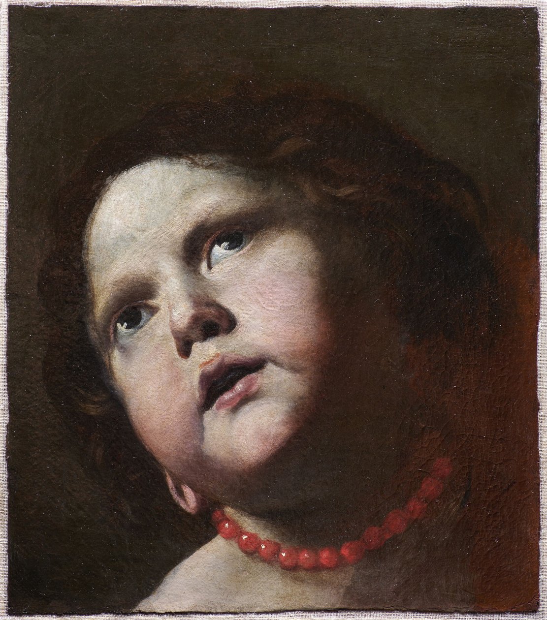 Cabeza de una niña con un collar de coral, c. 1645 de Mattia Preti